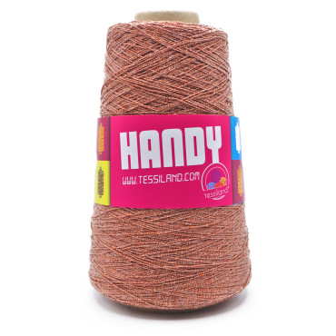 Handy cotone e lurex n8 rocca 200g Mattone rame