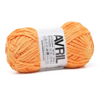 Avril chenille ball 100g Arancio