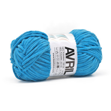 Avril ciniglia gomitolo 100g Azzurro