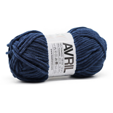 Avril chenille pelote 100g Blu