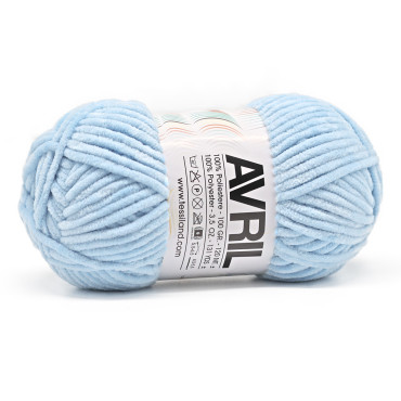 Avril ciniglia gomitolo 100g Celeste