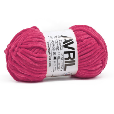 Avril chenilla ovillo 100g Fucsia