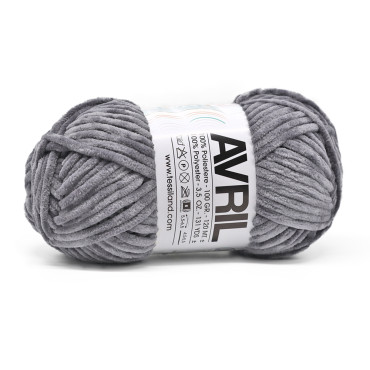 Avril chenille pelote 100g Grigio chiaro