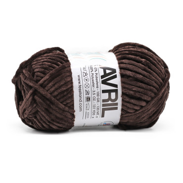 Avril chenilla ovillo 100g Marrone