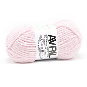 Avril chenille ball 100g Rosa pallido