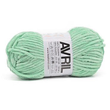 Avril chenille pelote 100g Verde acqua