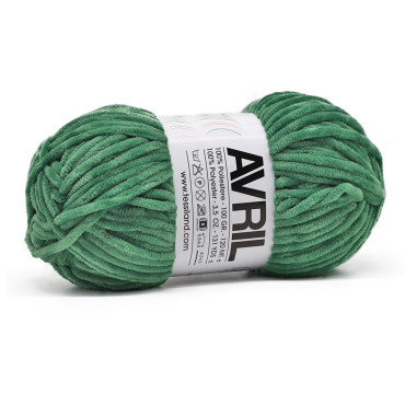 Avril chenille ball 100g Verde