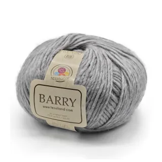 Barry wool blend blown yarn ball 100g Grigio perla