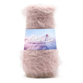 Aretha Slim faux fur yarn cone 150g Cipria