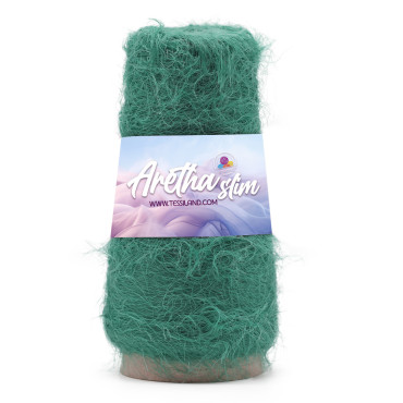 Aretha Slim filato pelliccia rocca 150g Smeraldo