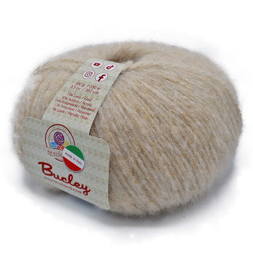 Bucley misto lana lurex gomitolo 50g Ecrù oro
