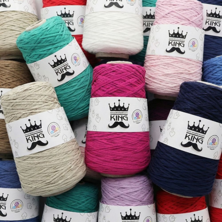 King ribbon cotton blend cone 250g