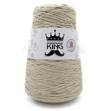 King trapillo mezcla algodón en cono 250g Beige
