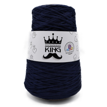 King ribbon cotton blend cone 250g Blu