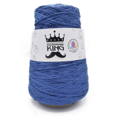 King ruban mix coton bobine 250g Bluette