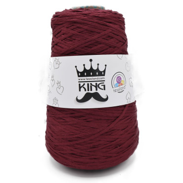 King ruban mix coton bobine 250g Bordeaux