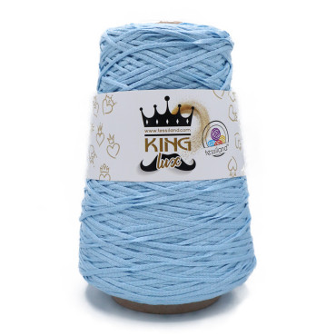 King ruban mix coton bobine 250g Celeste