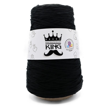 King ribbon cotton blend cone 250g Nero