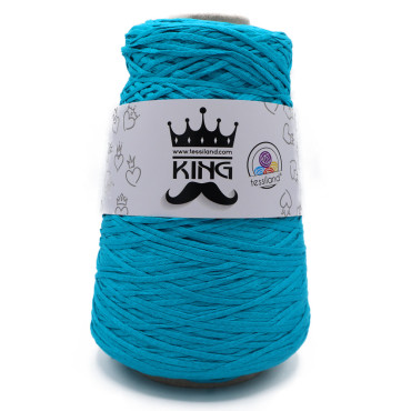 King ruban mix coton bobine 250g Turchese