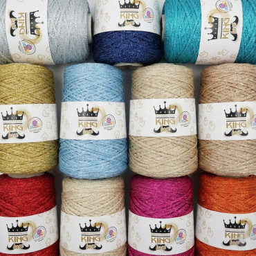 KingLux  fettuccia viscosa lurex rocca 250g