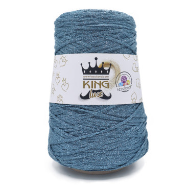 KingLux Trapillo de Viscosa y Lurex en cono 250g Avio argento