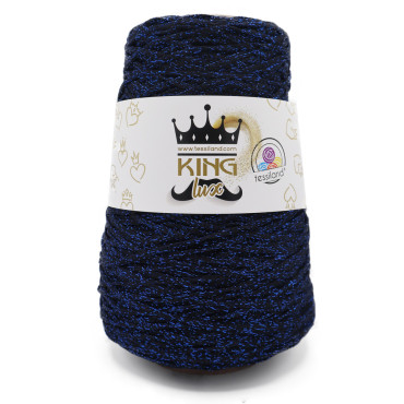 KingLux Trapillo de Viscosa y Lurex en cono 250g Blu