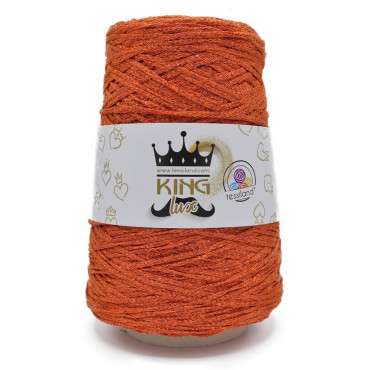 KingLux  fettuccia viscosa lurex rocca 250g Coccio arancio