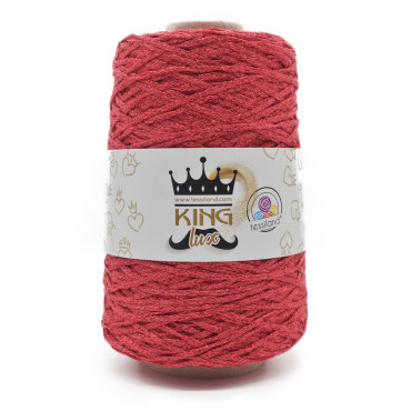 KingLux Ruban Viscose et Lurex bobine 250g Corallo