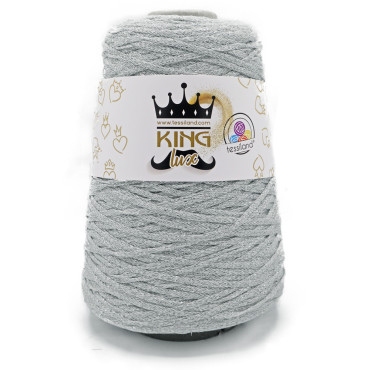 KingLux  fettuccia viscosa lurex rocca 250g Ghiaccio argento