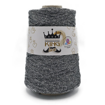 KingLux  fettuccia viscosa lurex rocca 250g Grigio argento