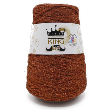 KingLux Viscose Lurex Ribbon Cone 250g Ruggine rame