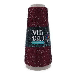 Patsy Naked fil à paillettes 100 g Bordeaux
