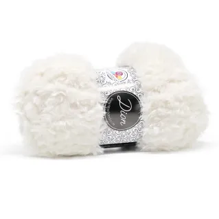 Dion microfibre fur-effect yarn ball 100g White