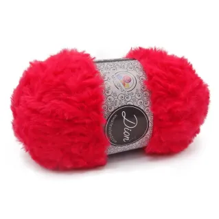 Dion fil effet fourrure en microfibre pelote 100g Fucsia