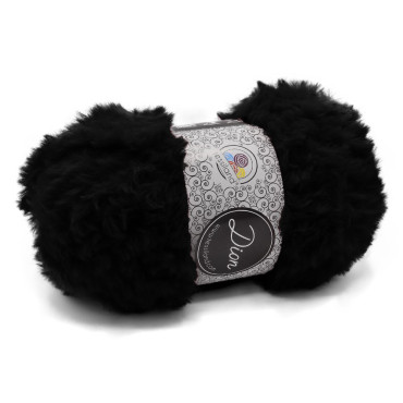 Dion filo pelliccia microfibra gomitolo 100g Nero