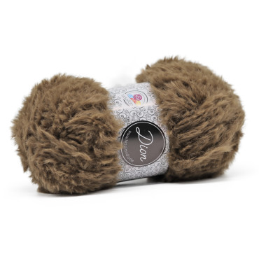 Dion filo pelliccia microfibra gomitolo 100g Nocciola