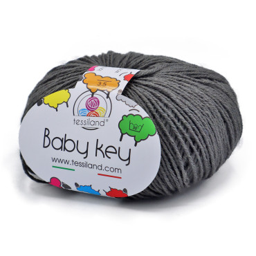 BabyKey misto lana gomitolo 50g Grigio scuro