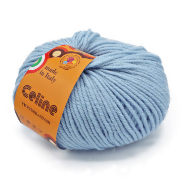 Celine misto lana gomitolo 50g Celeste
