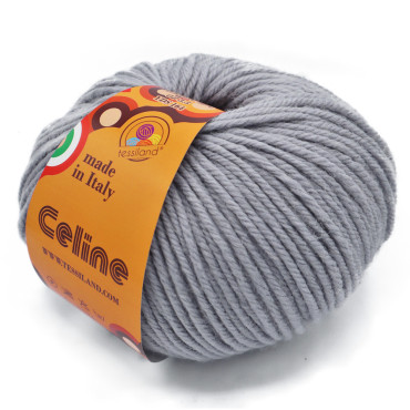 Celine misto lana gomitolo 50g Grigio perla