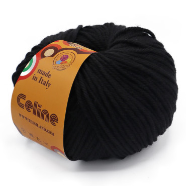Celine misto lana gomitolo 50g Nero