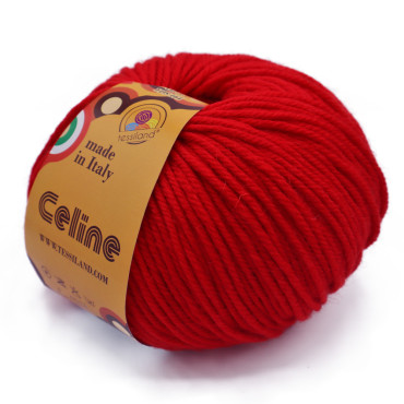 Celine misto lana gomitolo 50g Rosso