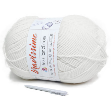 Bravissimo microfibra di acrilico gomitolone 500g Bianco