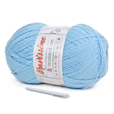 Bravissimo microfibra de acrílico ovillo 500g Celeste