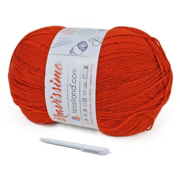 Bravissimo microfibra de acrílico ovillo 500g Coccio