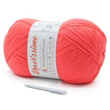 Bravissimo microfibre acrylique pelote 500g Corallo