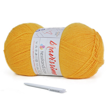 Bravissimo acrylic microfiber jumbo ball 500g Giallo