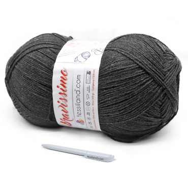 Bravissimo microfibre acrylique pelote 500g Grigio