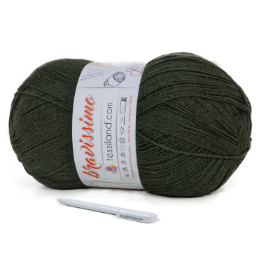 Bravissimo microfibre acrylique pelote 500g Militare