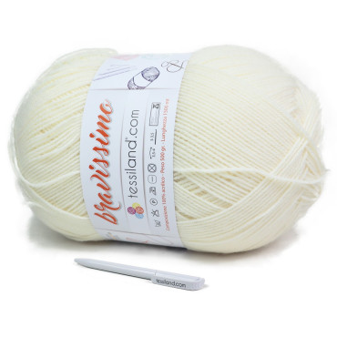 Bravissimo acrylic microfiber jumbo ball 500g Panna