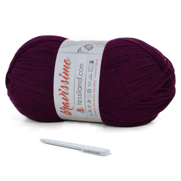 Bravissimo acrylic microfiber jumbo ball 500g Prugna